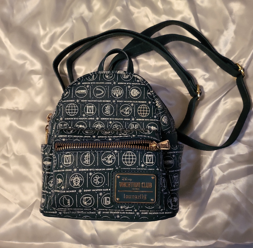 Loungefly Navy Backpack with Gold Details